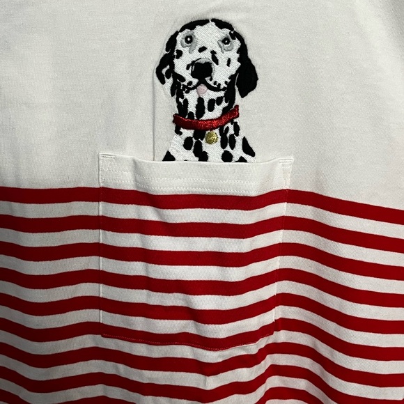 NWT Joules Women’s Size 18/1XL Dalmation Red Stripe Long Sleeve Shirt - Picture 4 of 11